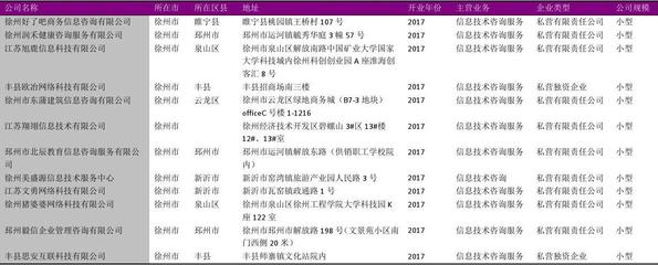 徐州市信息技术咨询公司名录2018版（1014家）综述——聚焦信息技术咨询服务